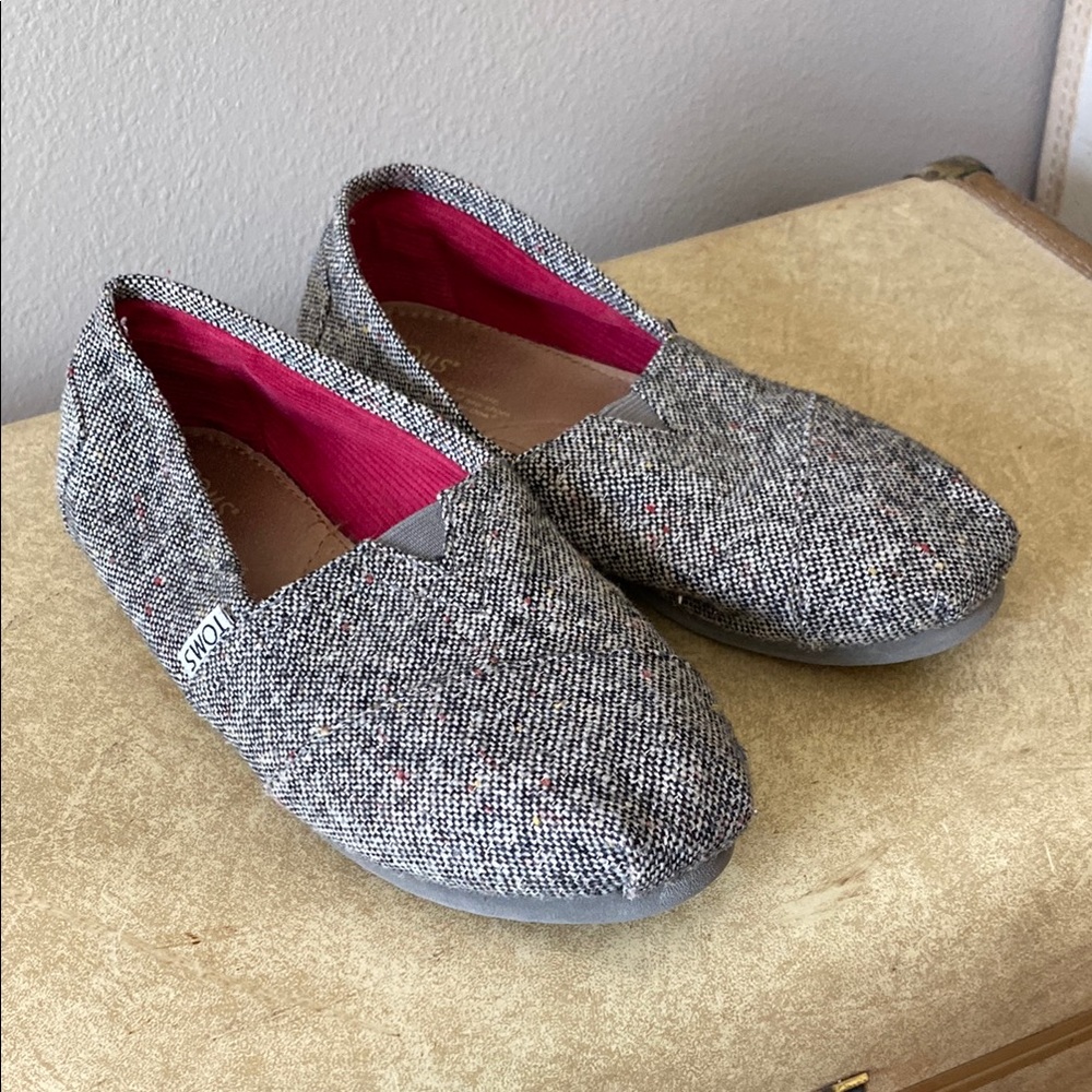 Gray  TOMS Slip-On Shoes